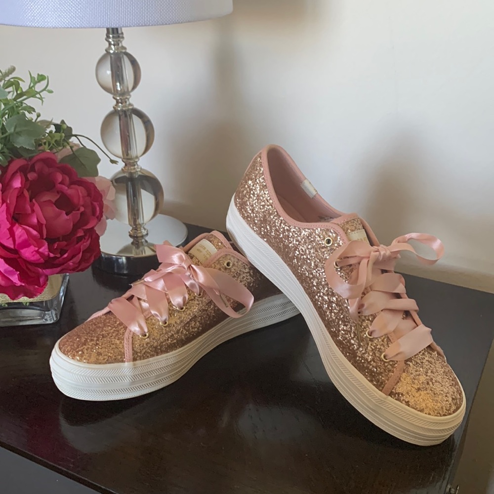 Keds X KateSpade New York Triple Glitter size 10 NWOT